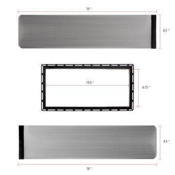 OSD Black NC5LCR Construction Bracket for Most 5.25" LCR Wall Speakers (14.5" x 6.75" Cutout)